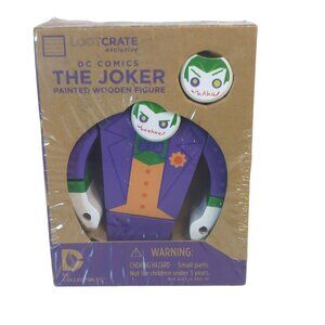 DC Comics The Joker Painted Wooden Figure Loot Crate Exclusive Sealed